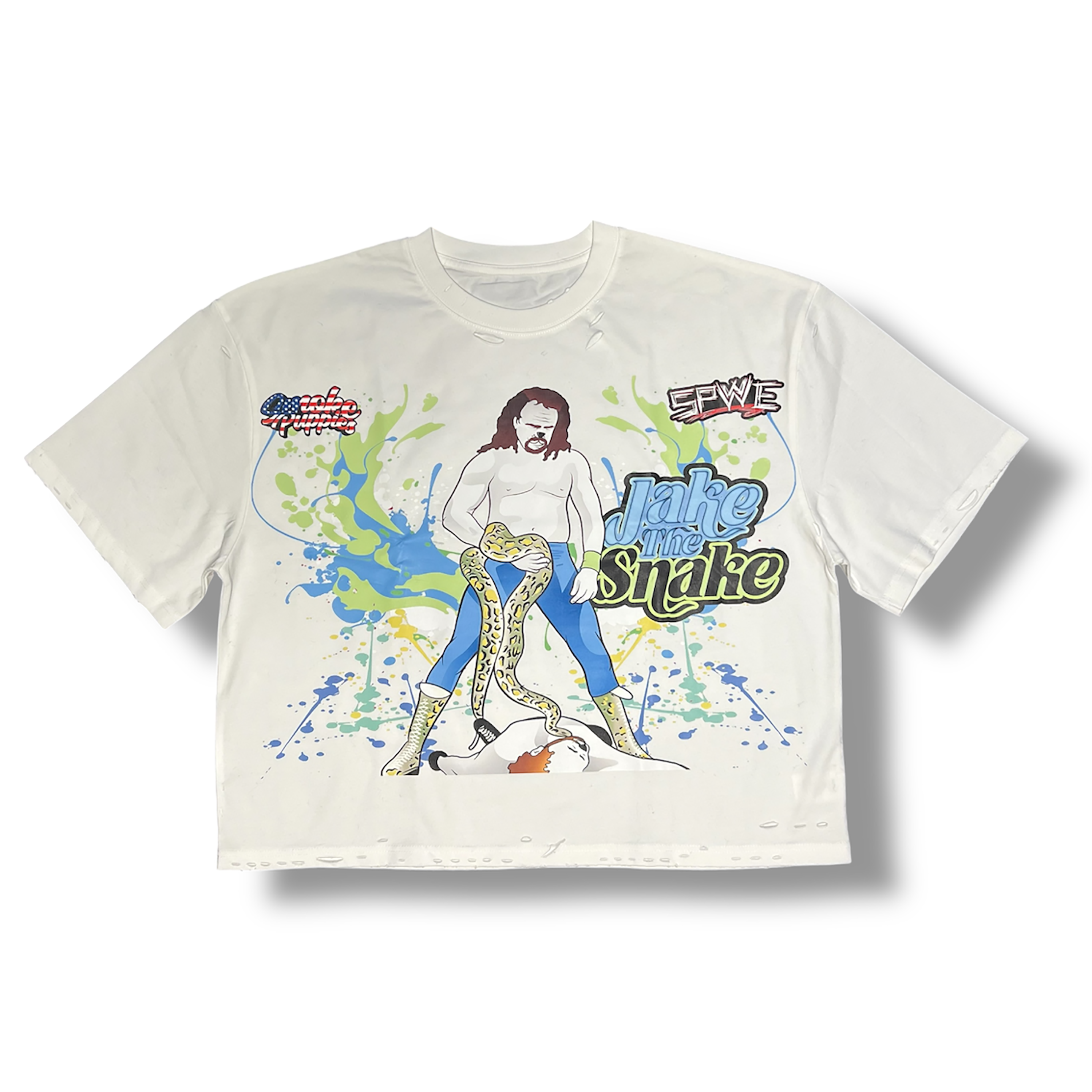 Jake The Snake Distressed Boxed Tee
